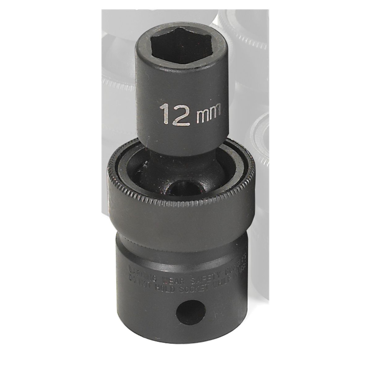 Grey Pneumatic 2012UM 1/2 In Dr 6 Pt Std Universal Impact Swivel