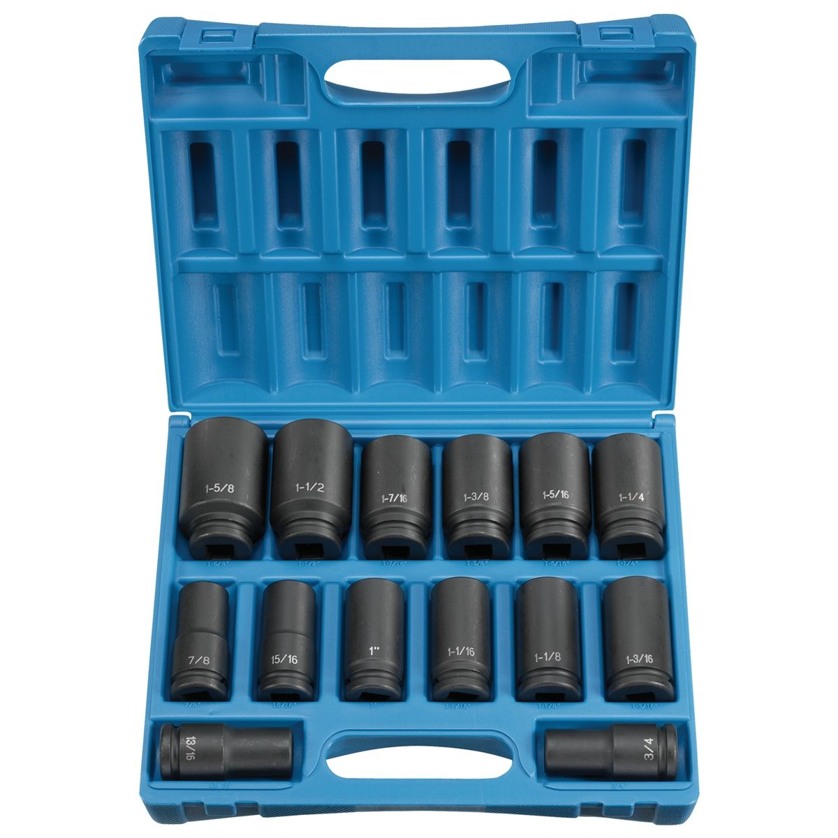 3/4'' Drive Deep Length Fractional Set - 14-Pc