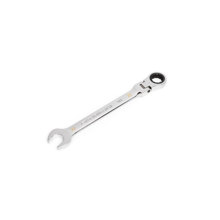 22mm 90-Tooth 12 Point Flex Head Ratcheting Combination Wrench