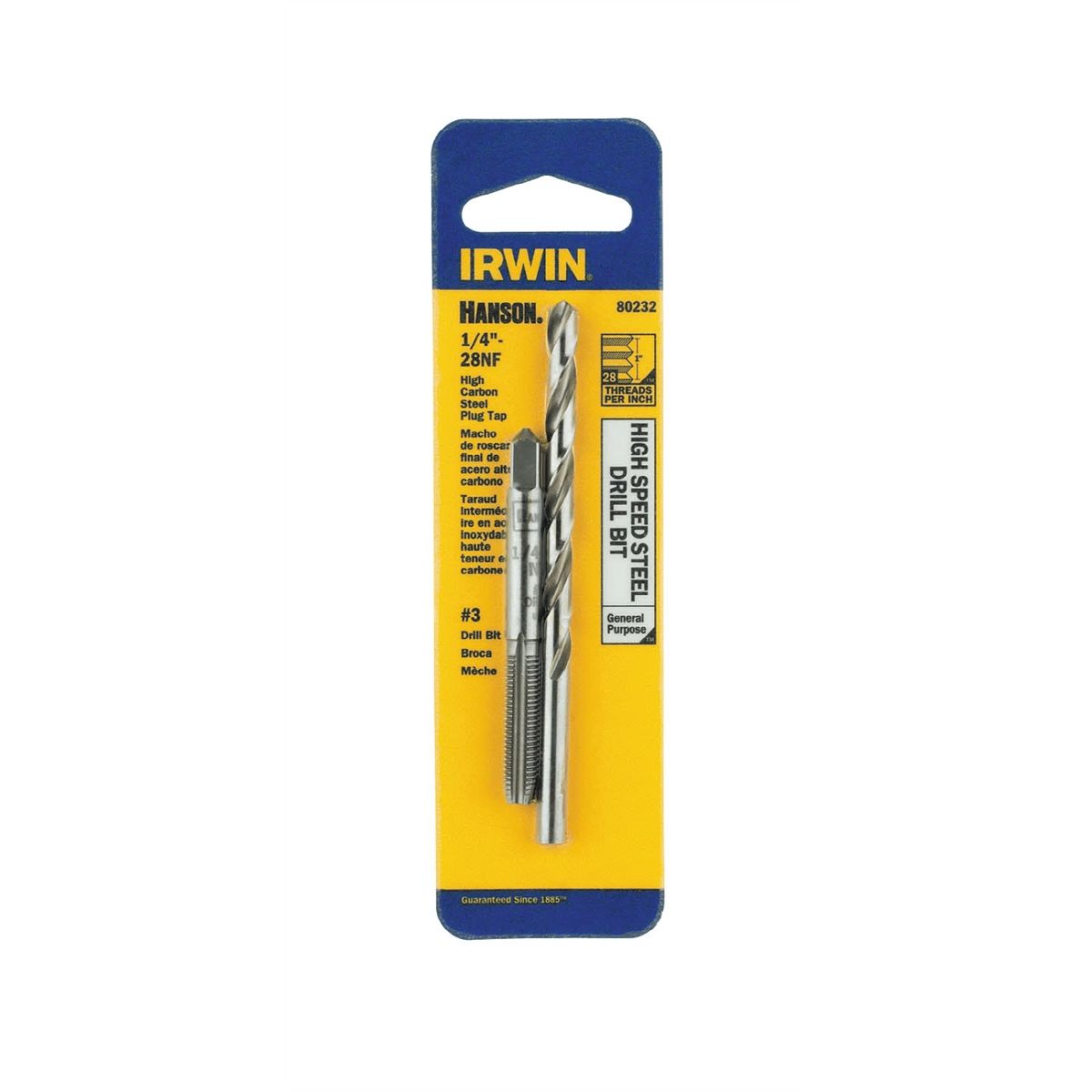 1/4" - 28 NF Tap + No. 3 Drill Bit