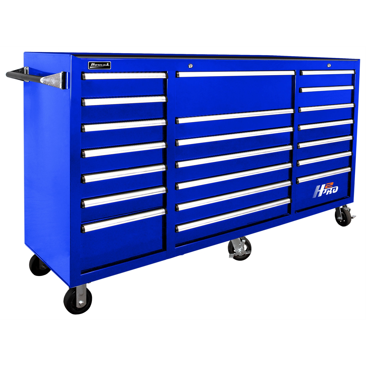 72" H2Pro 21 Drawer Roller Cabinet Blue