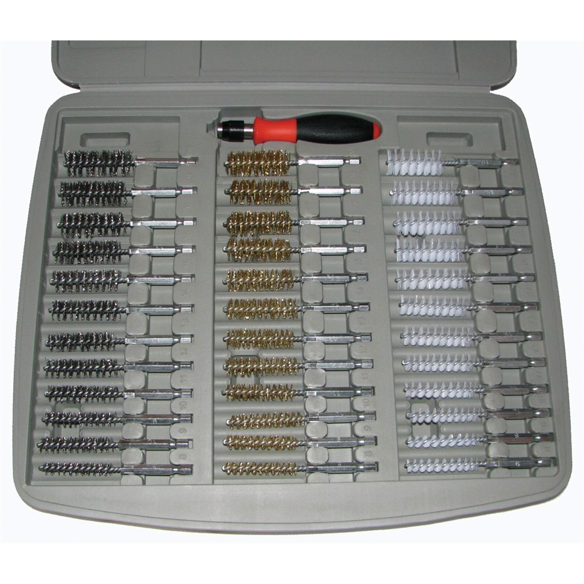 Bore Brush Set w/ 1/4" Driver Handle - 36-Pc