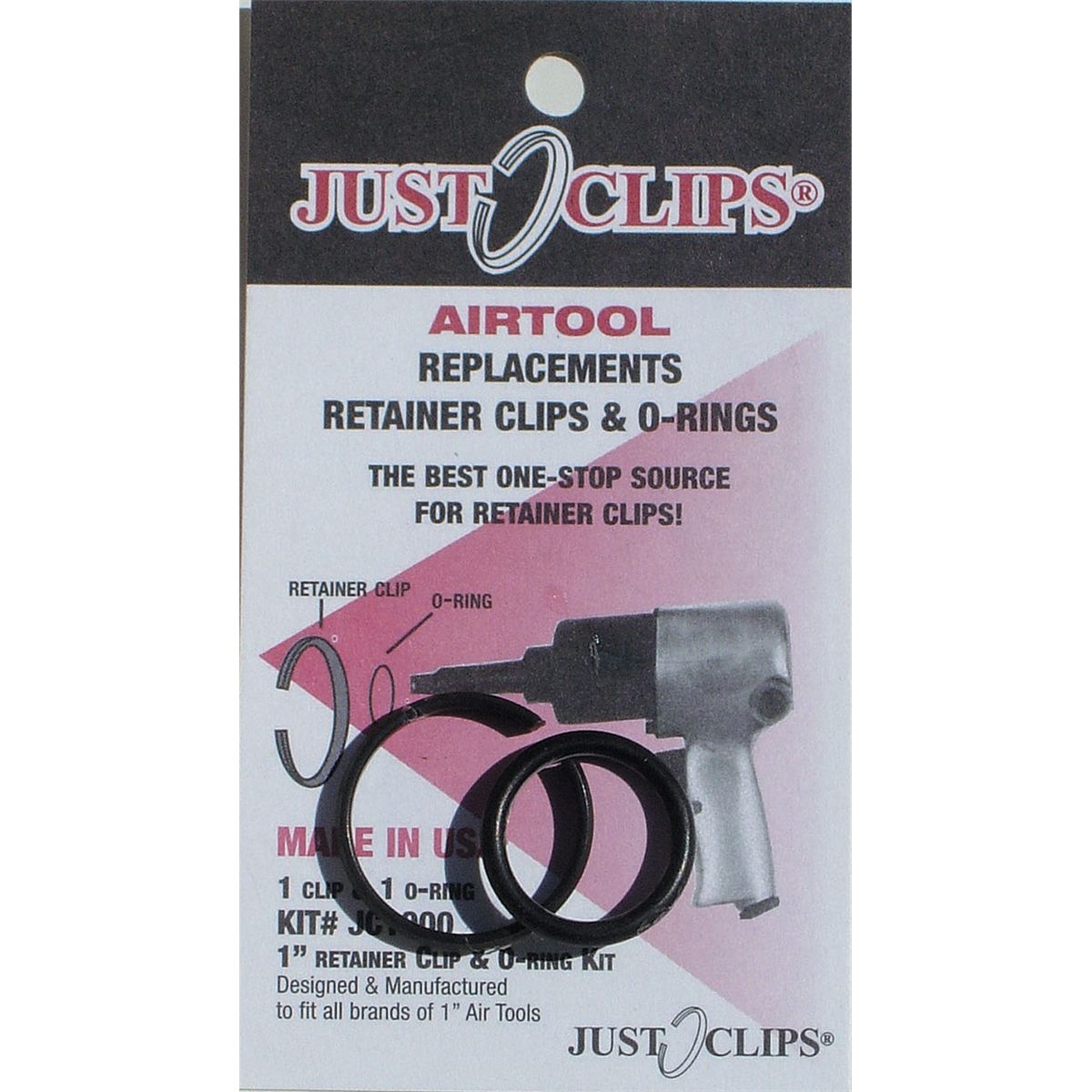 1 In Anvil Retainer Clips & O-Rings - 5/Pk