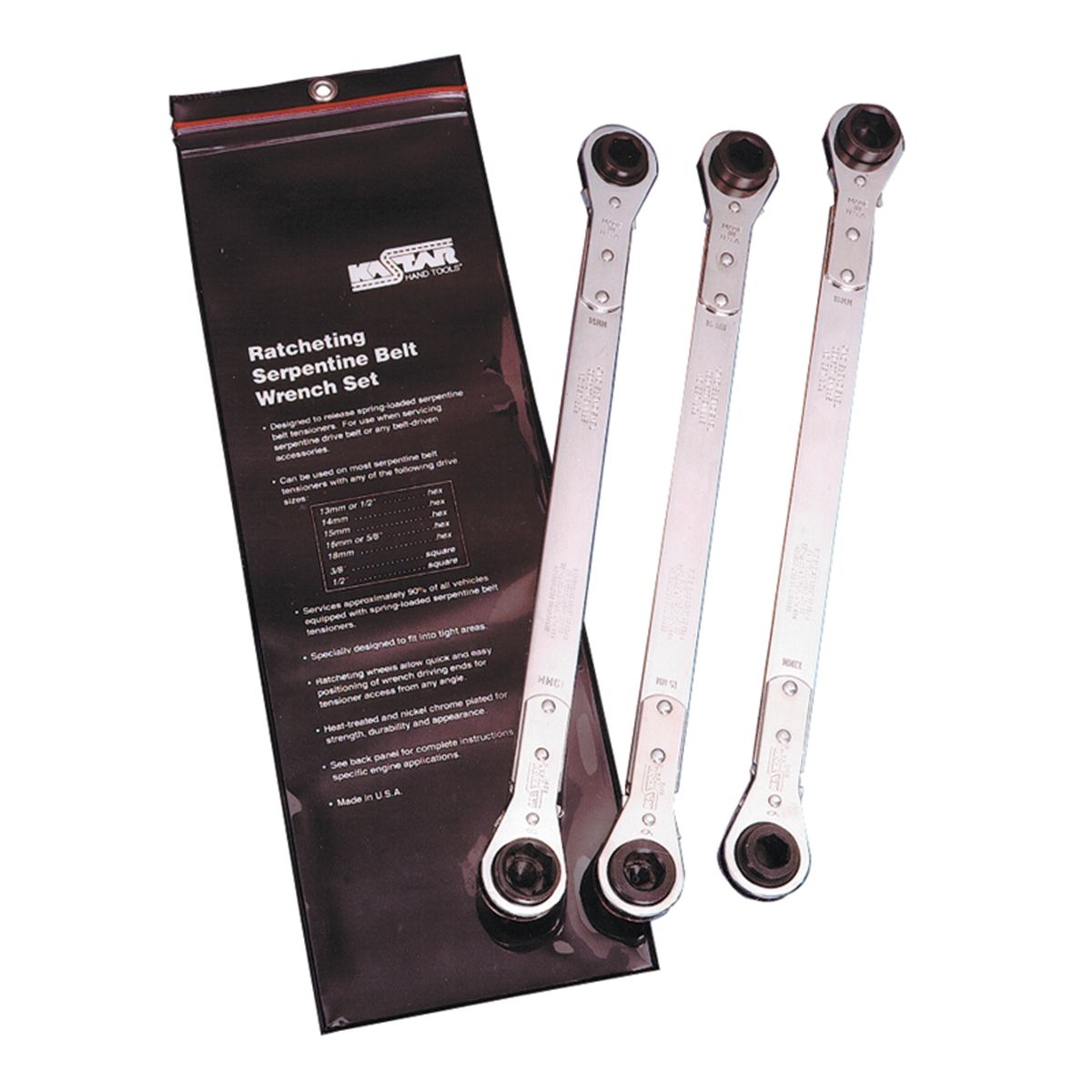 Ratcheting Serpentine Belt Wrench Set