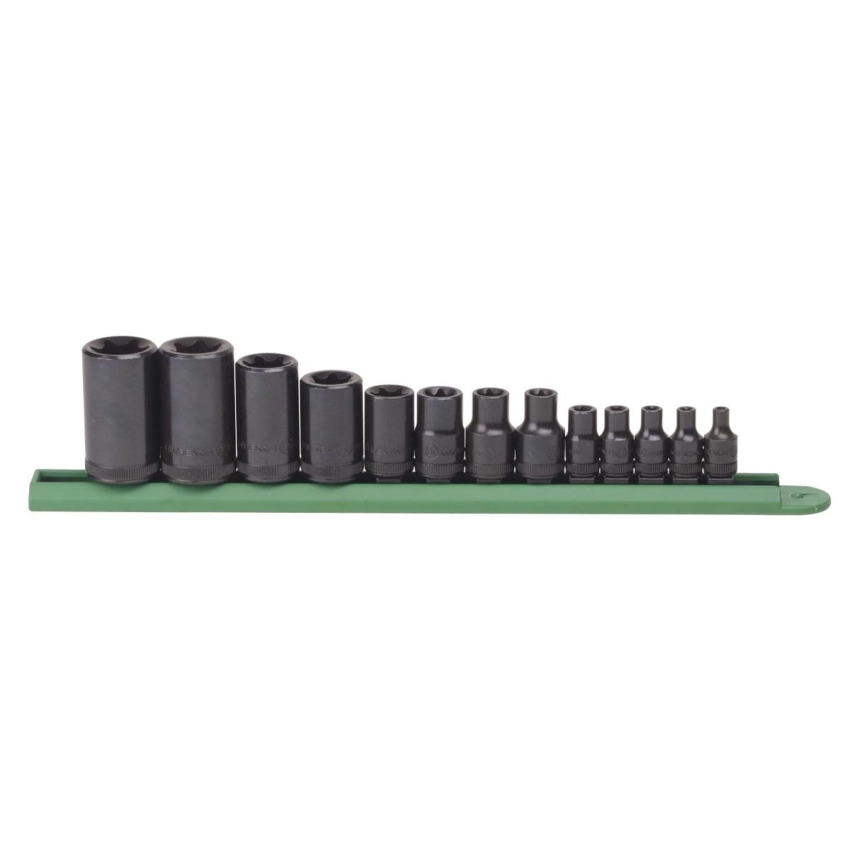 1/4, 3/8 and 1/2 Inch Drive External Torx Socket Set 13-Pc