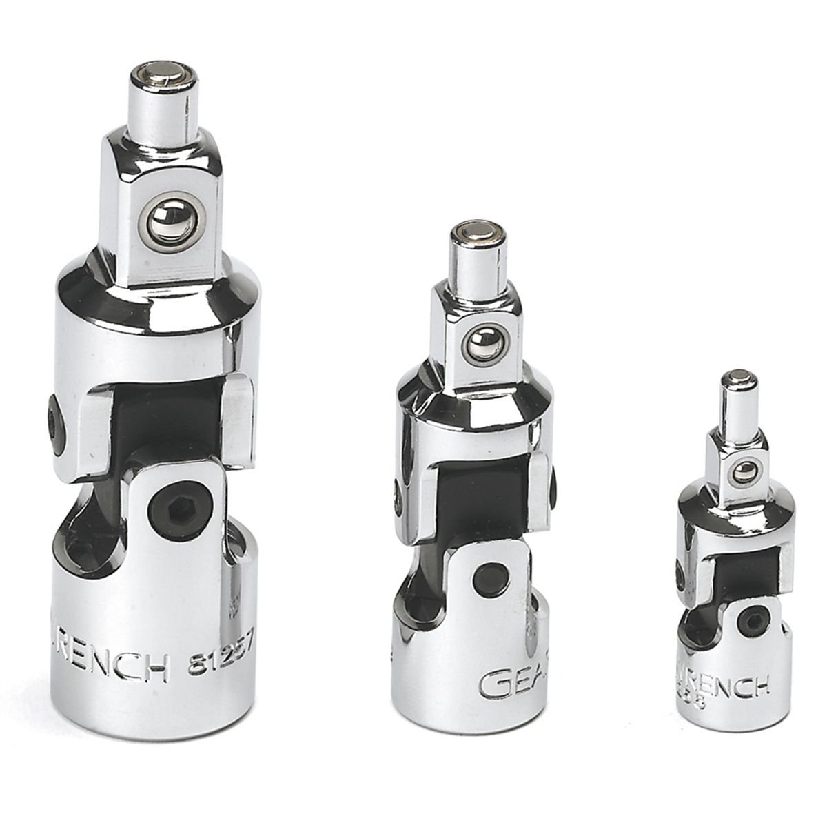 1/4, 3/8 & 1/2 Inch Magnetic Swivel Universal Joint Set Multi Dr