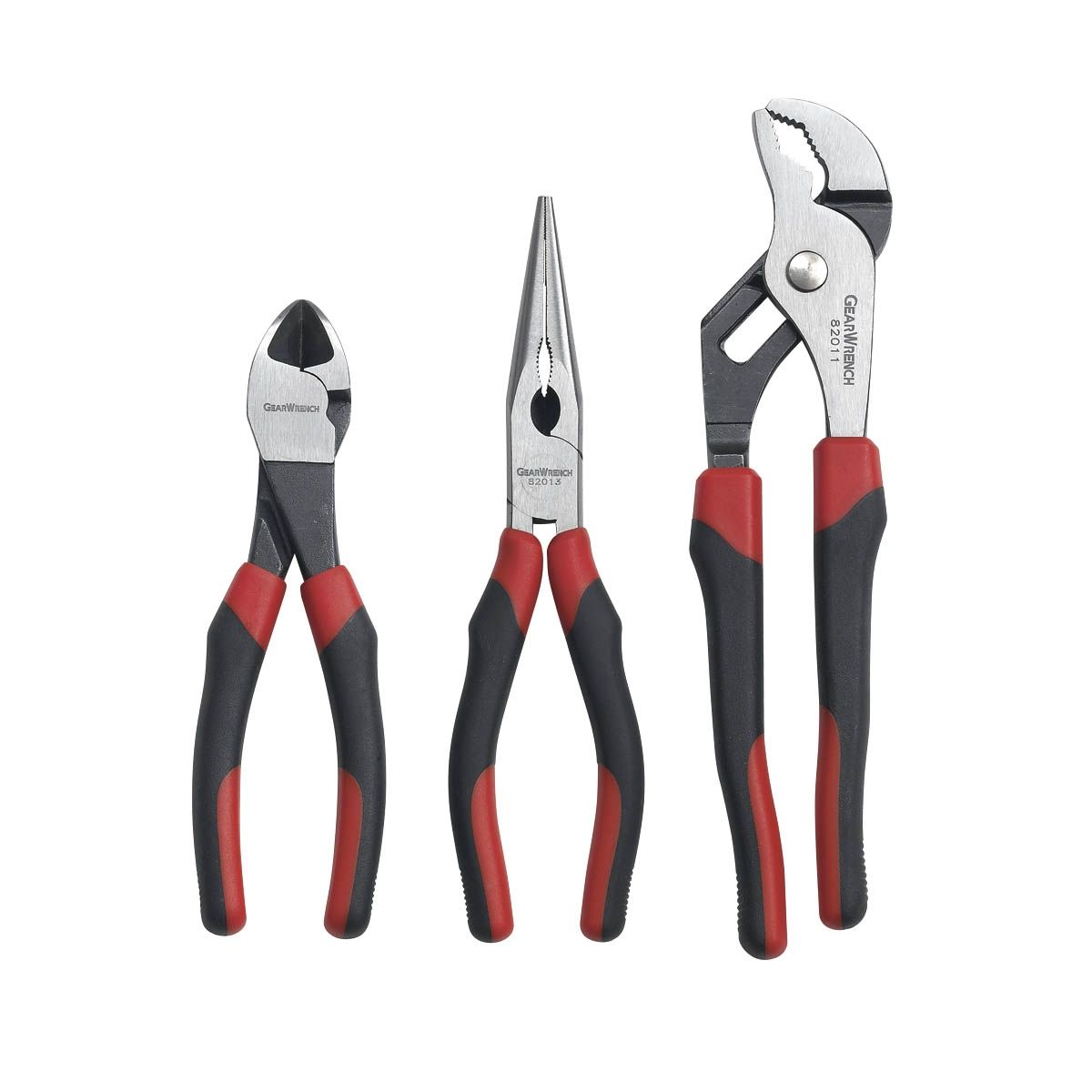Mixed Pliers Set - Tongue and Groove, Diagonal Cutting, Long Nos
