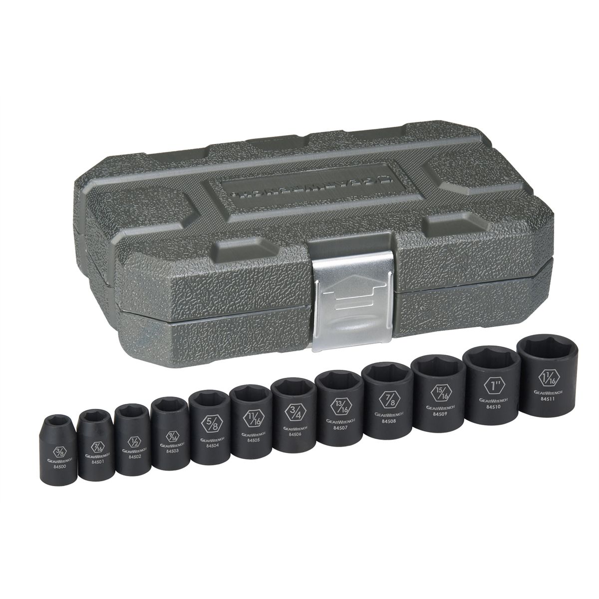 12 Pc. Impact SAE Standard Socket Set 1/2" DRIVE