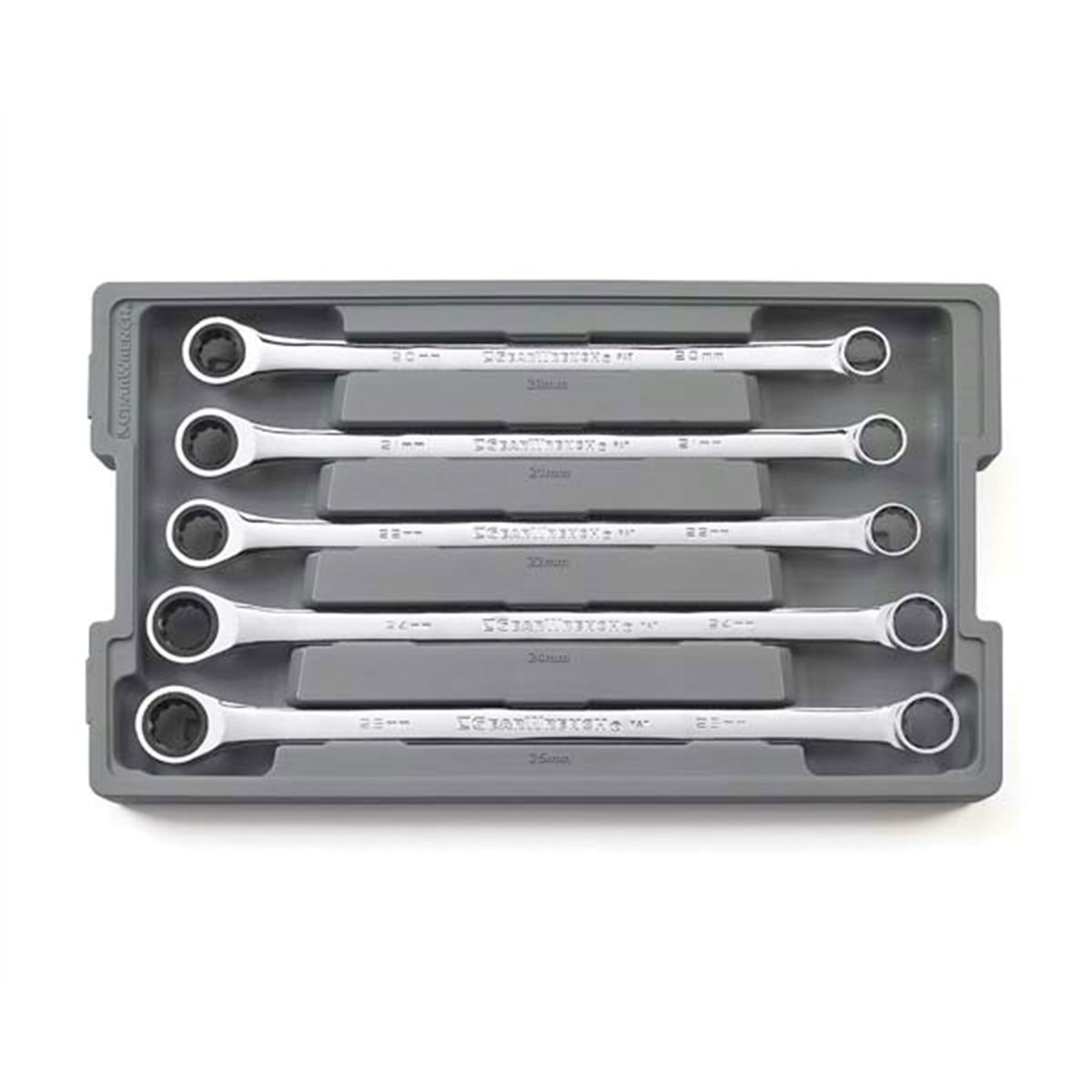 GearBox Metric Add On Double Box Ratcheting Wrench Set 5-Pc Com