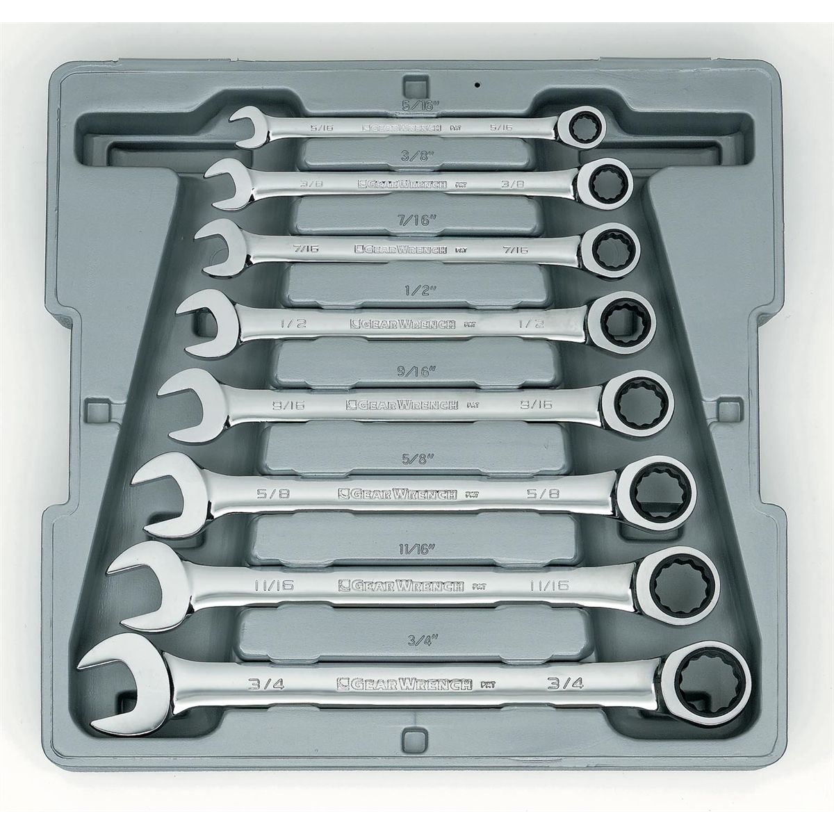 Fractional Gearwrench Set - 8-Pc