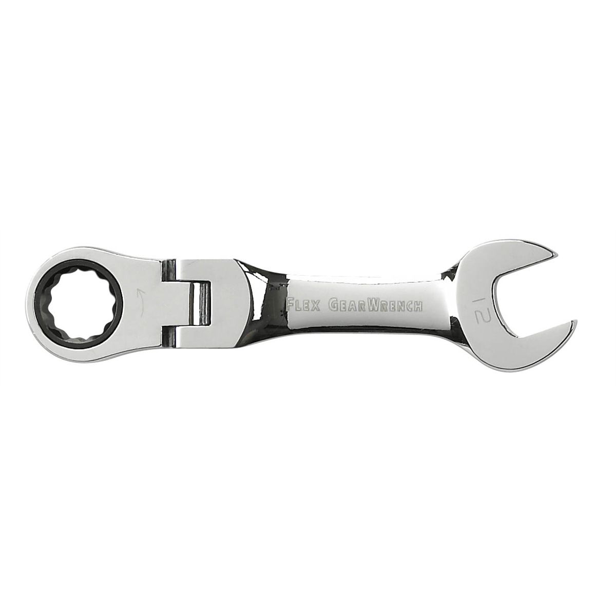 12 mm Stubby Flex Combination Ratcheting Wrench