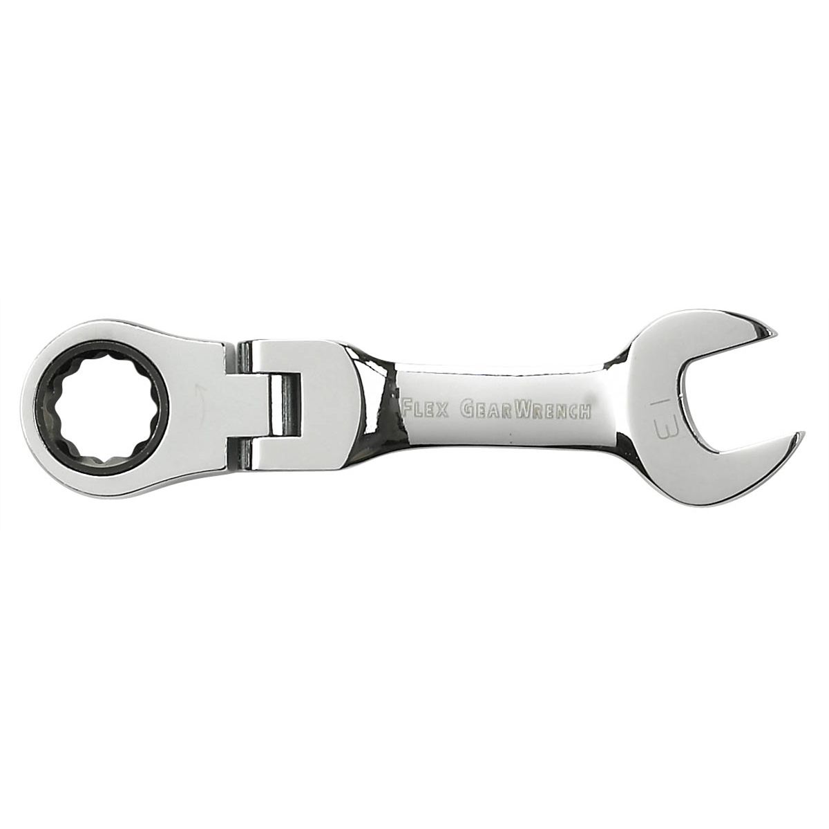 13 mm Stubby Flex Combination Ratcheting Wrench