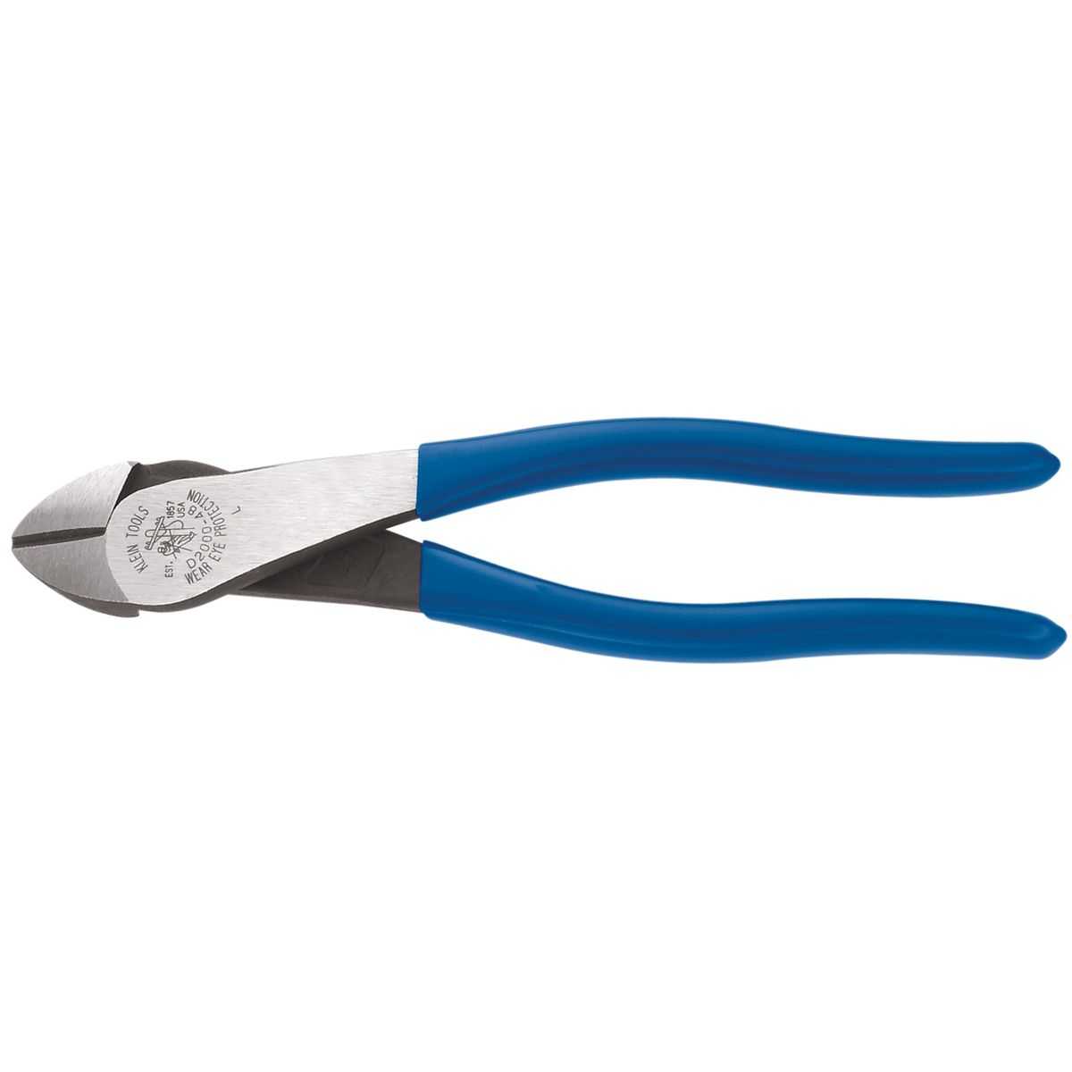 High Leverage Diagonal Cutting Pliers - Angled Head - 8 In