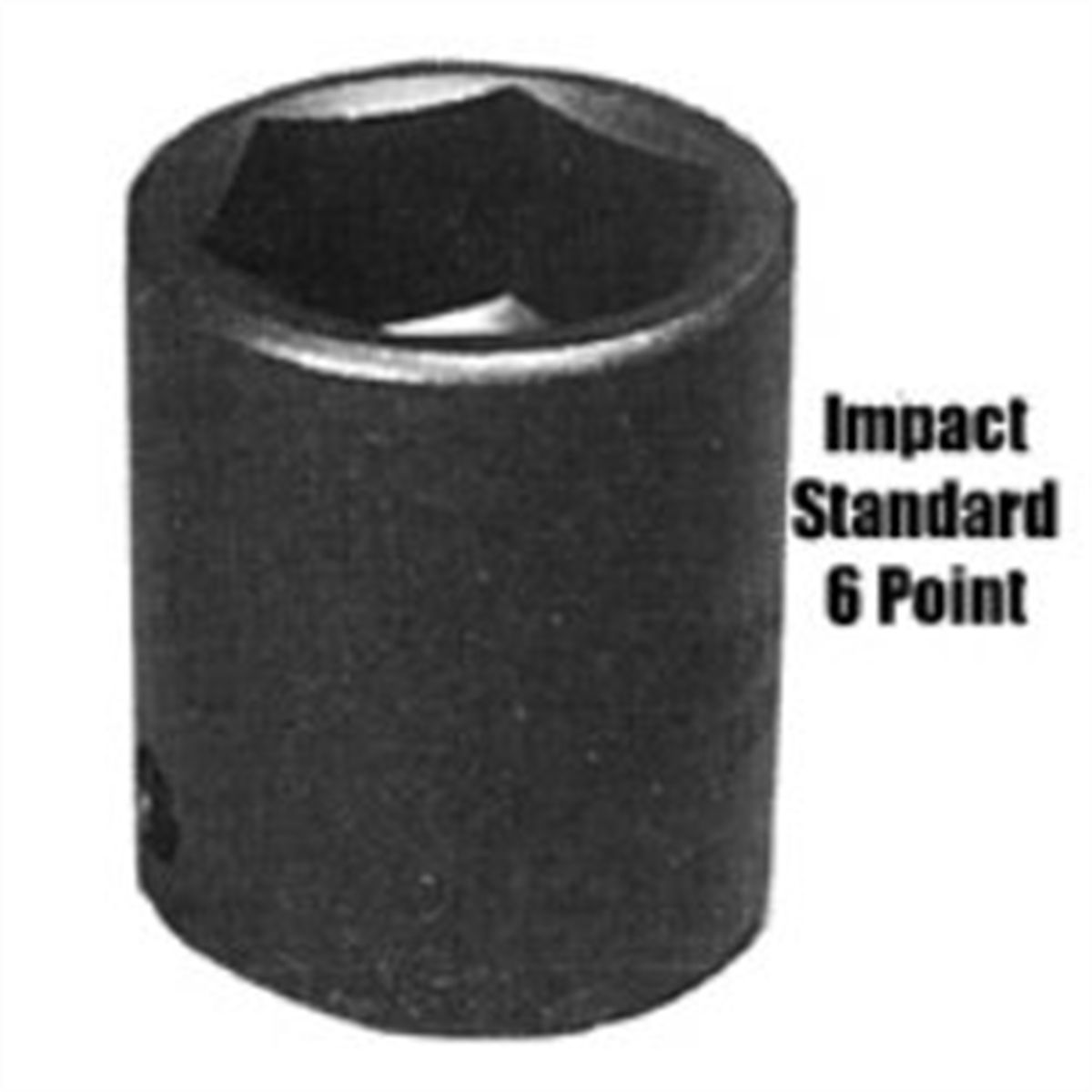 Standard Impact Socket - 3/8 In Dr 6 Pt - 1/2 In