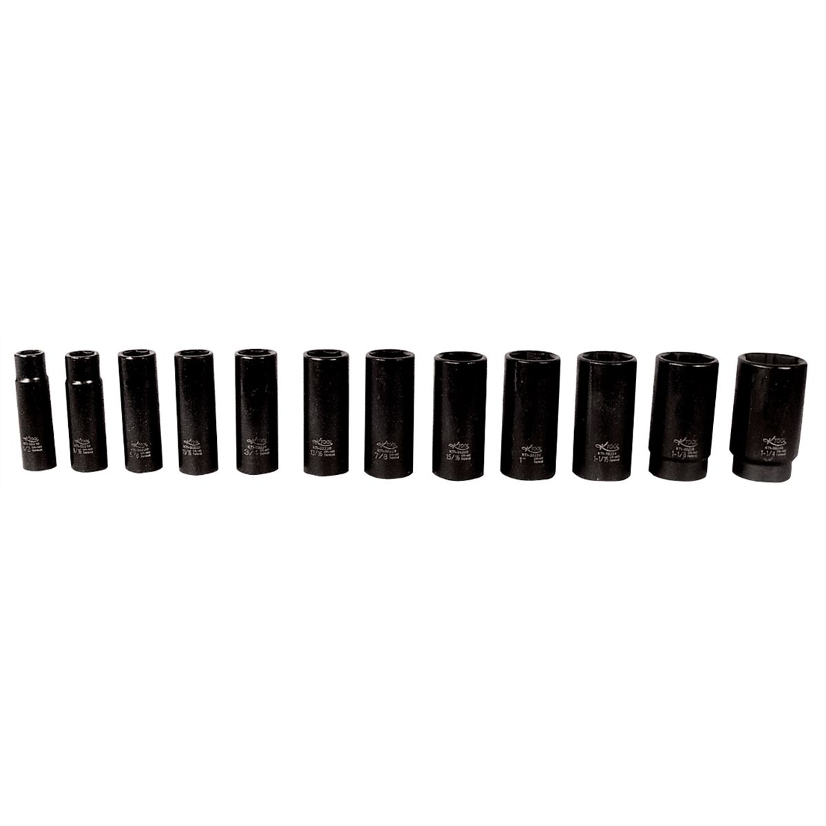 Deep Impact Socket Set SAE - 1/2 In Dr - 13 Piece