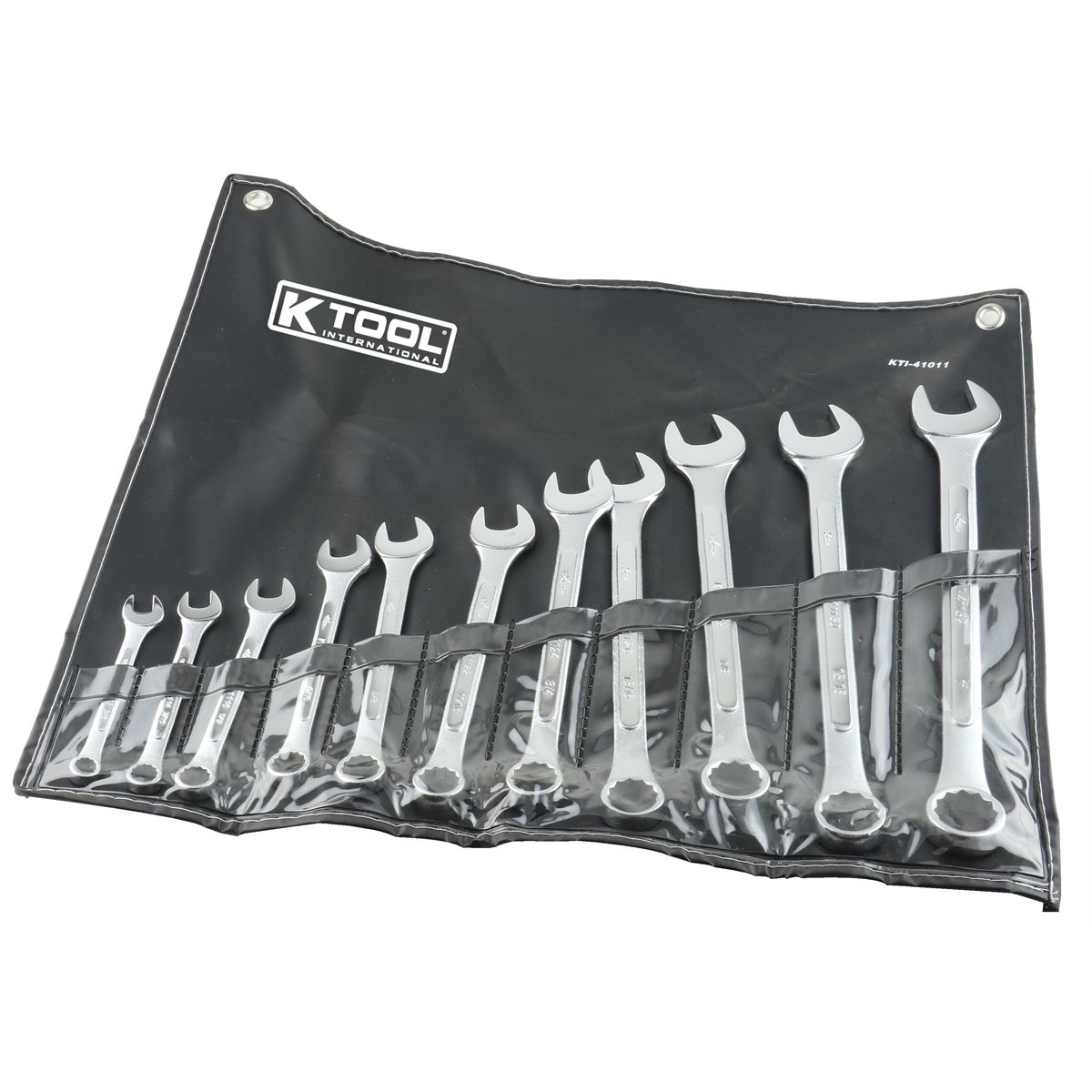 Combination Wrench Set SAE w/ Kit Bag - 11 Piece