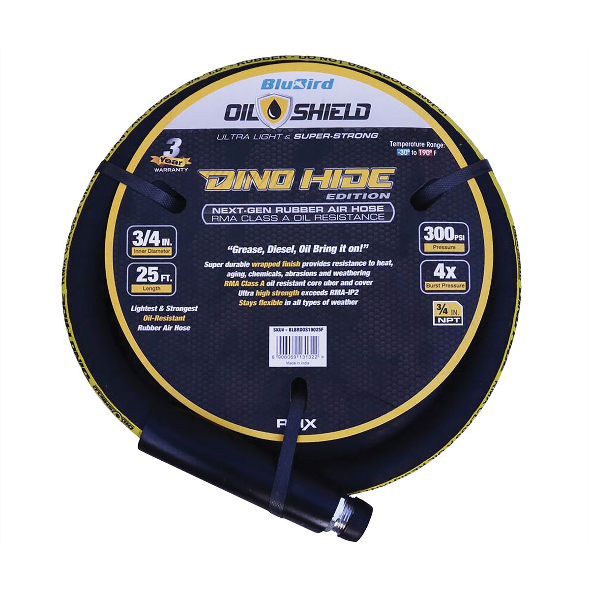 BluBird Oil Shield 3/4" x 25' Air Hose