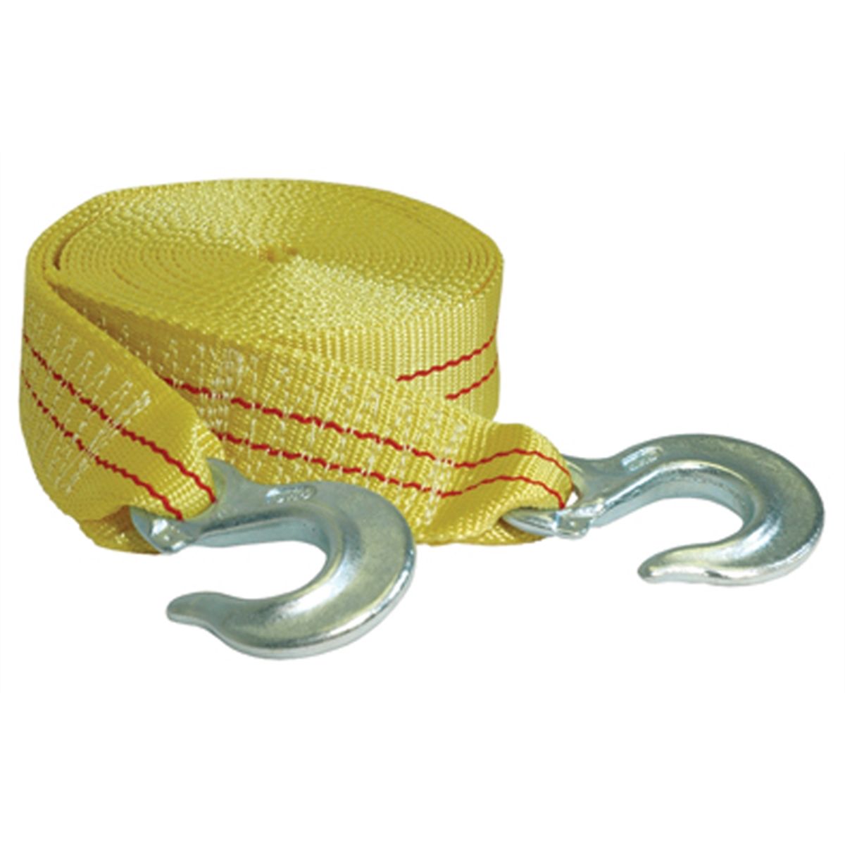 Tow Strap w/ Forged Hooks - 2 In x 25 Ft - 10,000 Lb