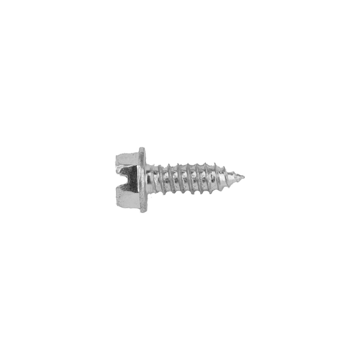 3/8" Indented Hex/Slotted License Plate Screws (5 Pack)