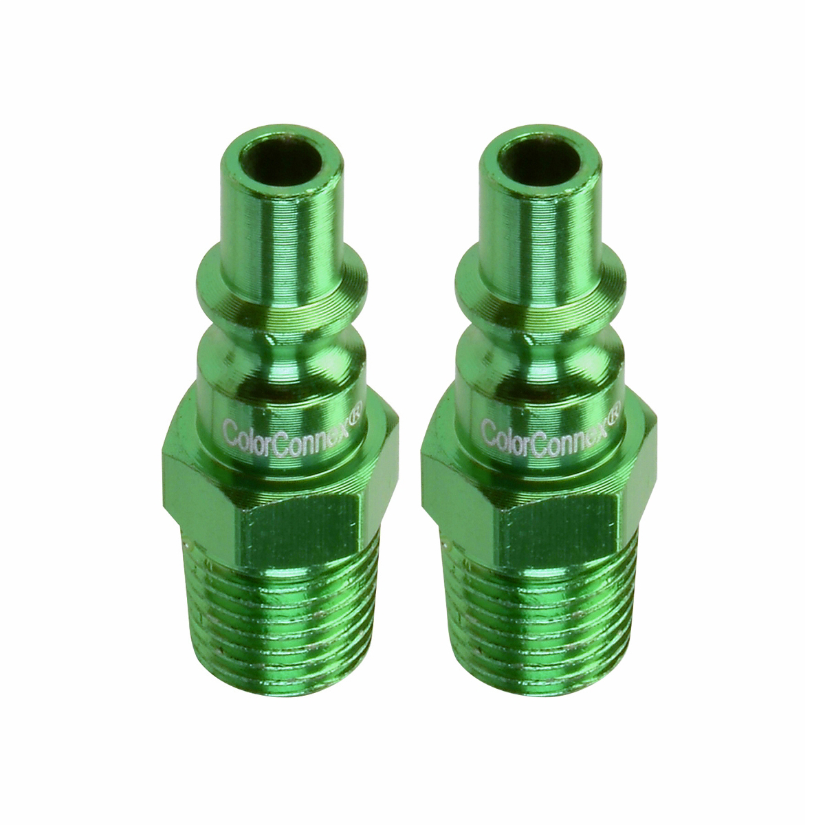 ColorConnex Type B 1/4 Inch Body Plug Green 1/4 Inch Male NPT 2