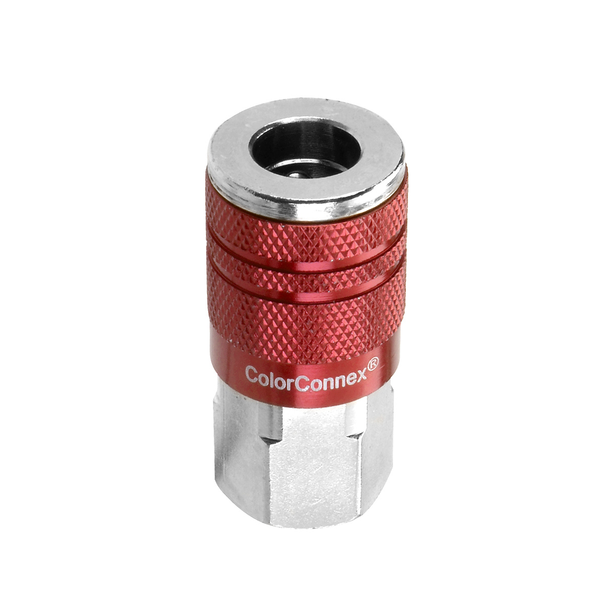 ColorConnex Type D Industrial 1/4 In Body Coupler Red 1/4 In Fem