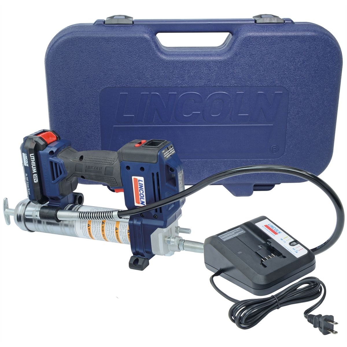 PowerLuber 20 Volt Lithium Ion Cordless Grease Gun Kit w Single