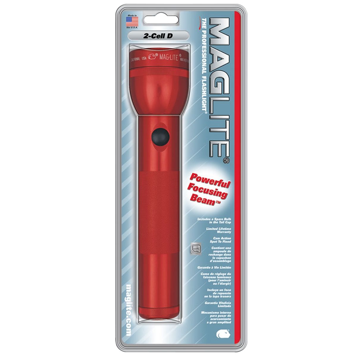Flashlight - 2 D-Cell Red
