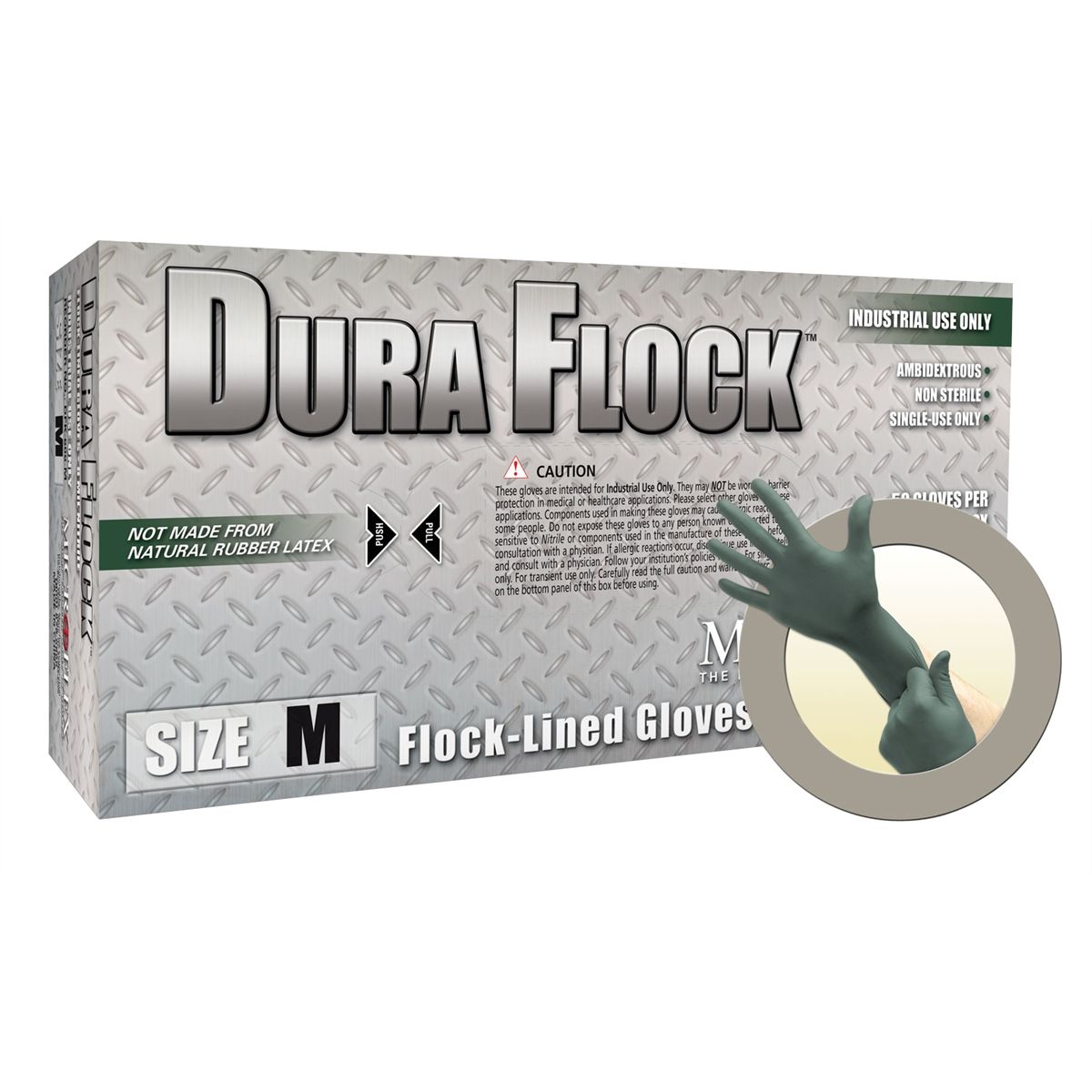 Dura Flock Flock-lined Nitrile Gloves 50/Box - X-Large