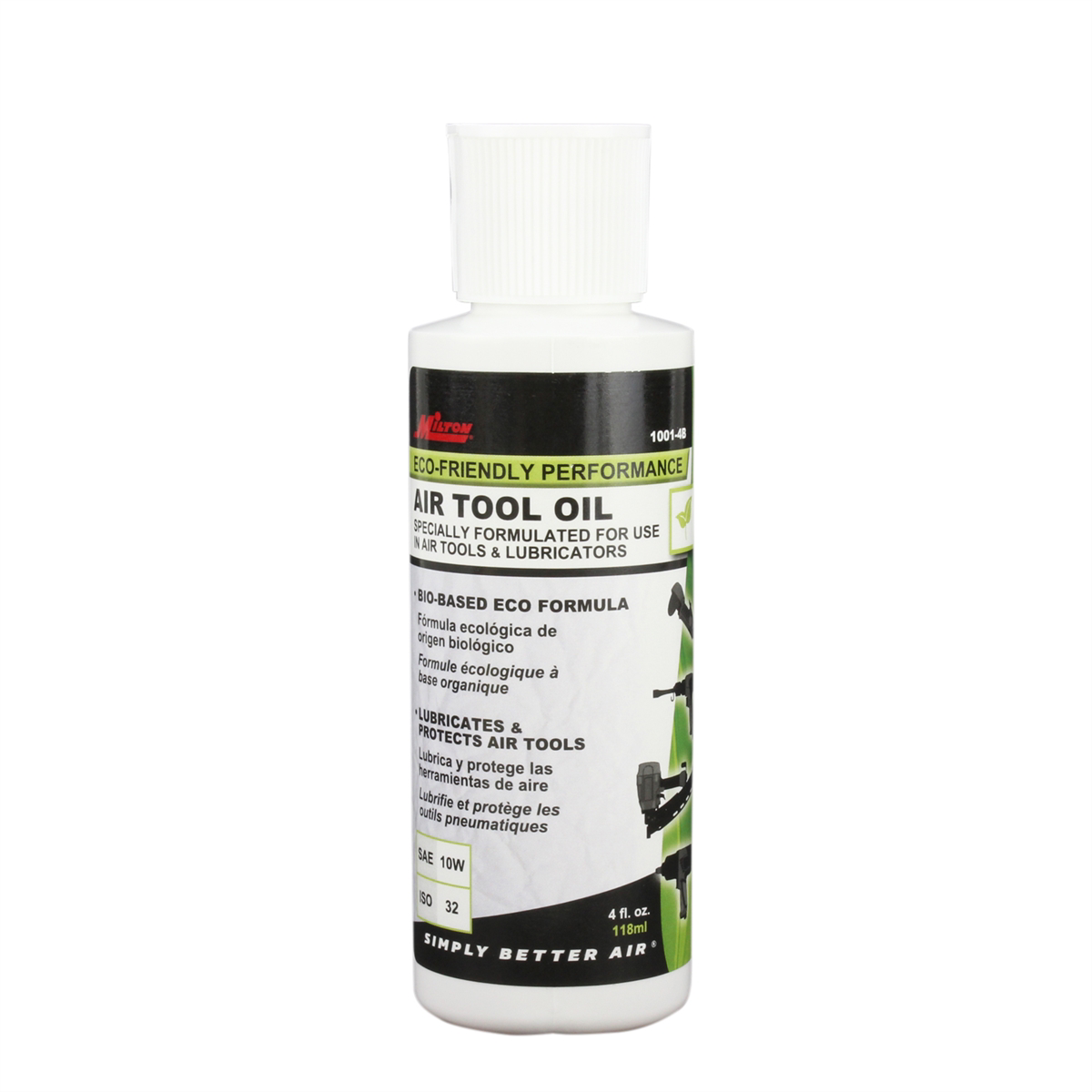 Air Tool Oil, Eco-Friendly, Flip Top, 4 oz.