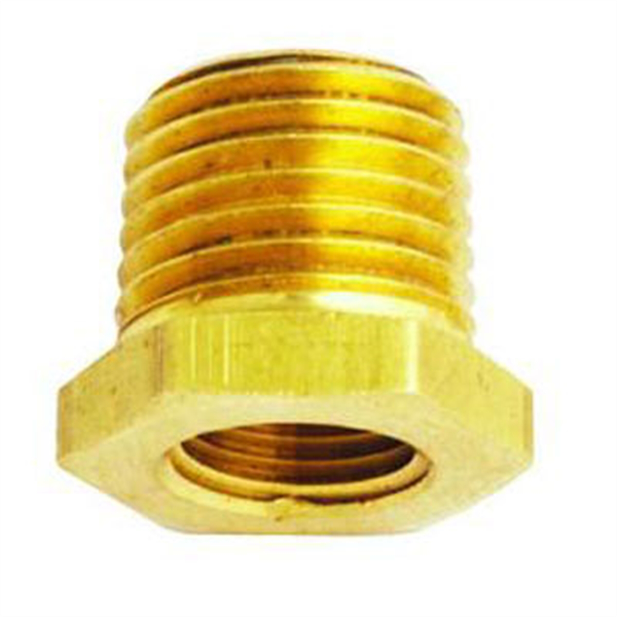 Brass Reducer Bushing 3/8 In Male x 1/4 In Female