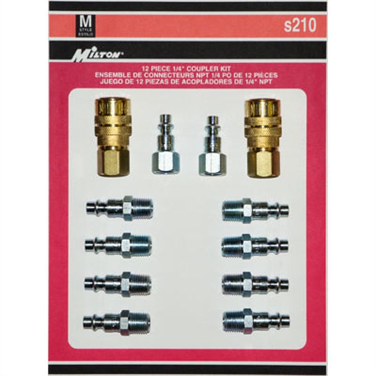 M-Style 1/4 Inch NPT Coupler Kit 12 Pc