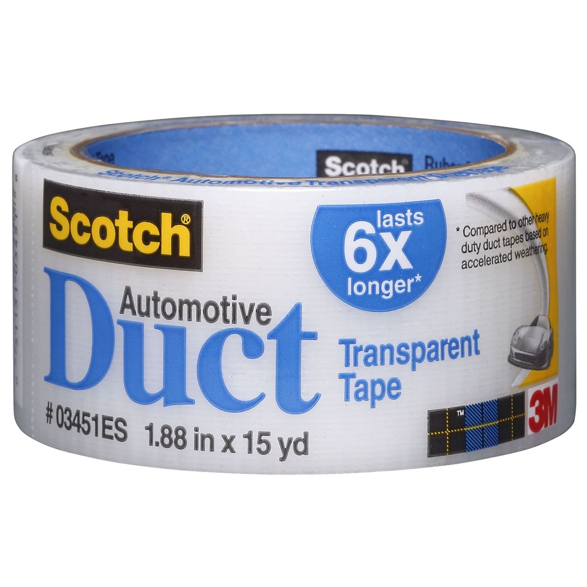 2" X 15 YDS CLEAR DUCT TAPE