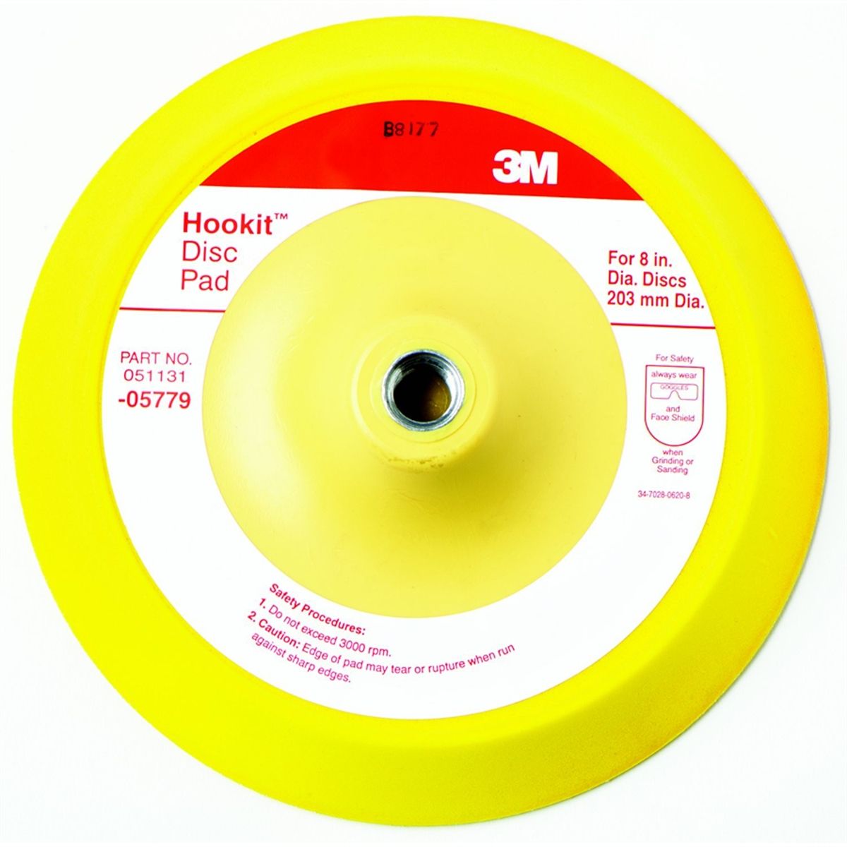 Hookit Disc Pad 05779, 8 Inches