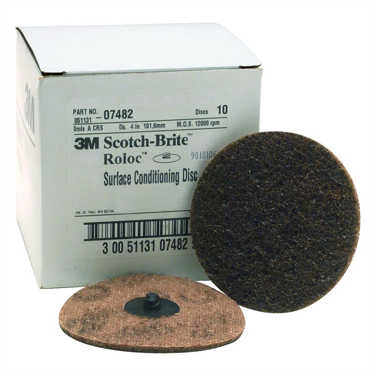 Coarse Roloc Conditioning Discs - 4In - Brown