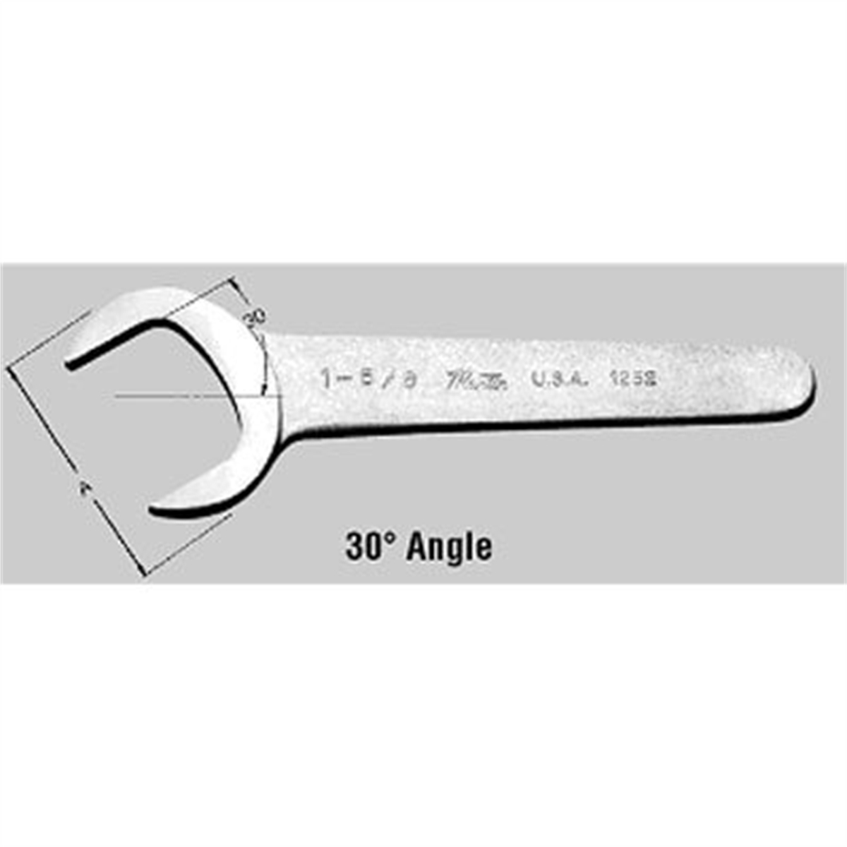 Chrome Service Wrench 30 Deg Angle - 1-15/16 In