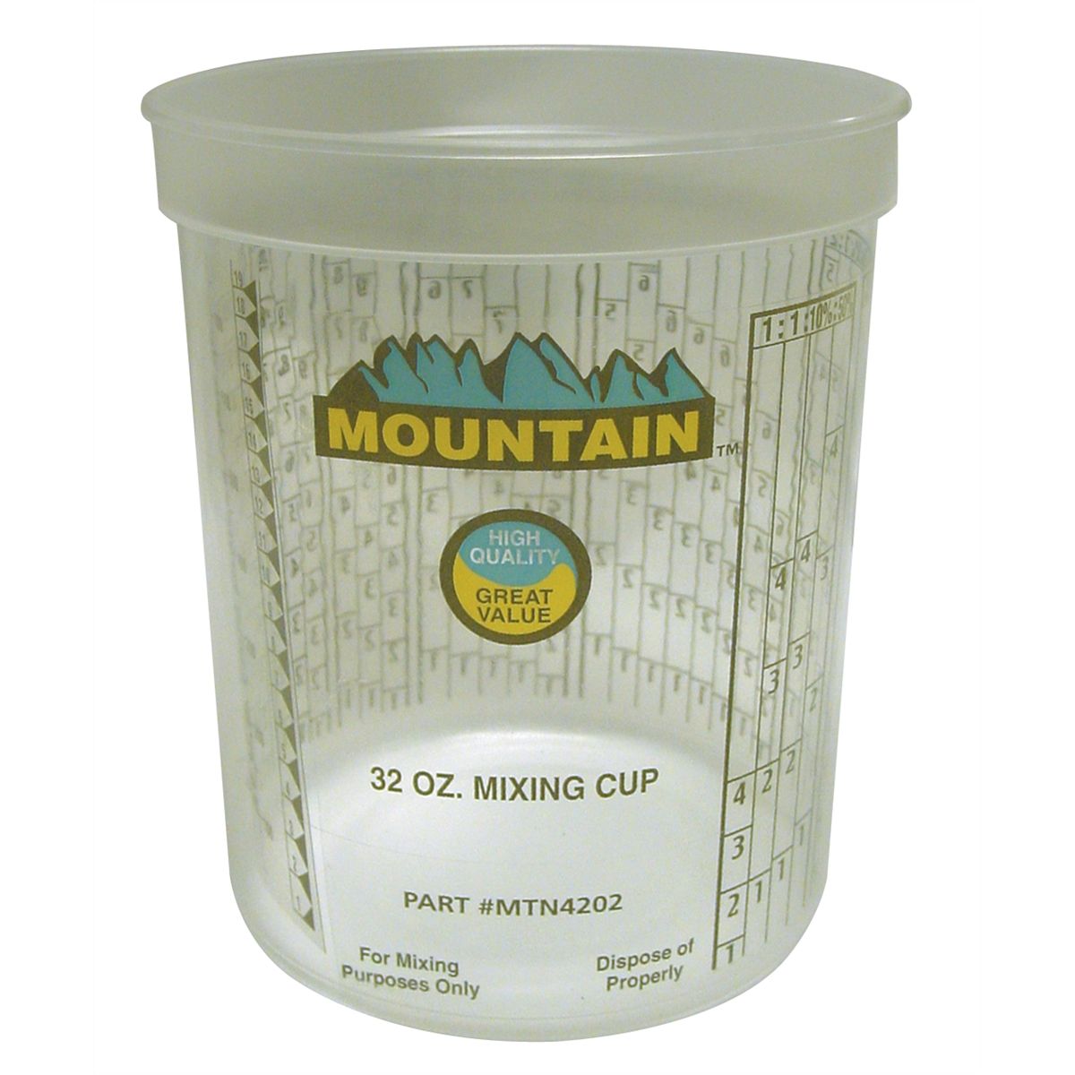 Mountain Disposable Quart Mixing Cup - 100/Case...