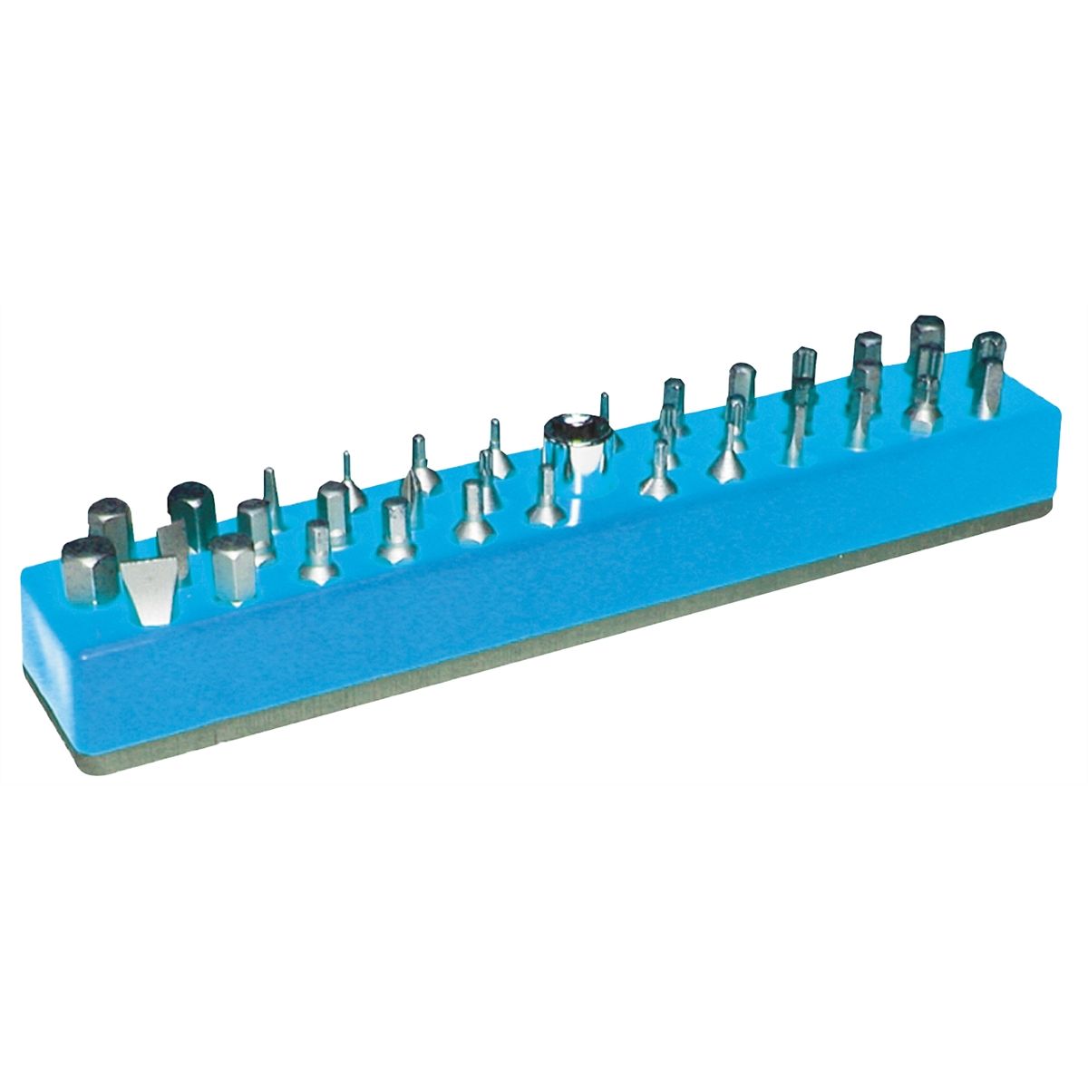 1/4 In Drive Hex Bit Socket Organizer w/ Magnetic Base 37 Hole -