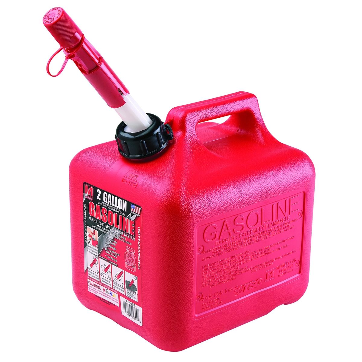 Auto Shutoff Gasoline Can 2 Gallon