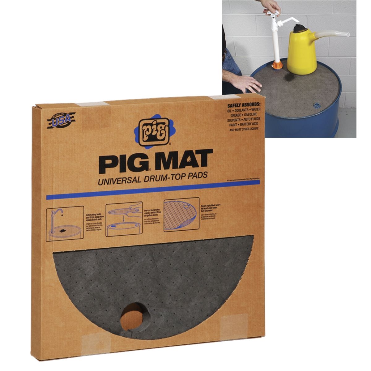 PIG Universal Light-Weight Absorbent Drum-Top Pad