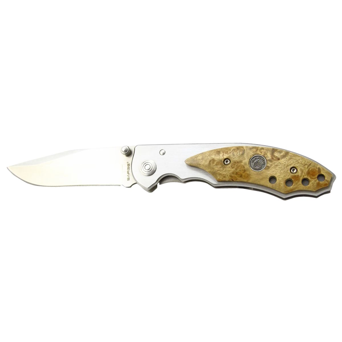 4 3/4 Inch Folding Knife w/ Stainless Steel Hand