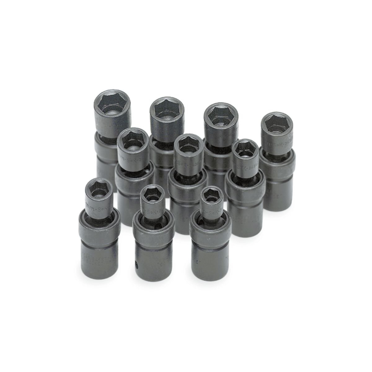 1/2 In Drive 6 Point Swivel Universal Flex Metric Impact Socket