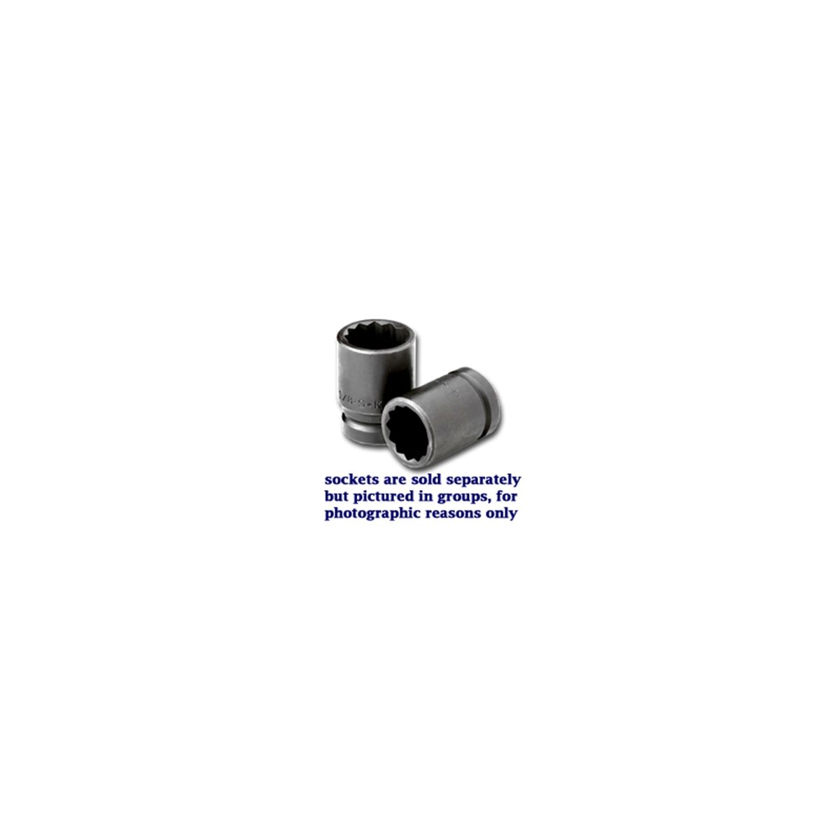 3/4 In Drive 12 Pt Std Thin Wall Fractional Impact Socket - 7/8
