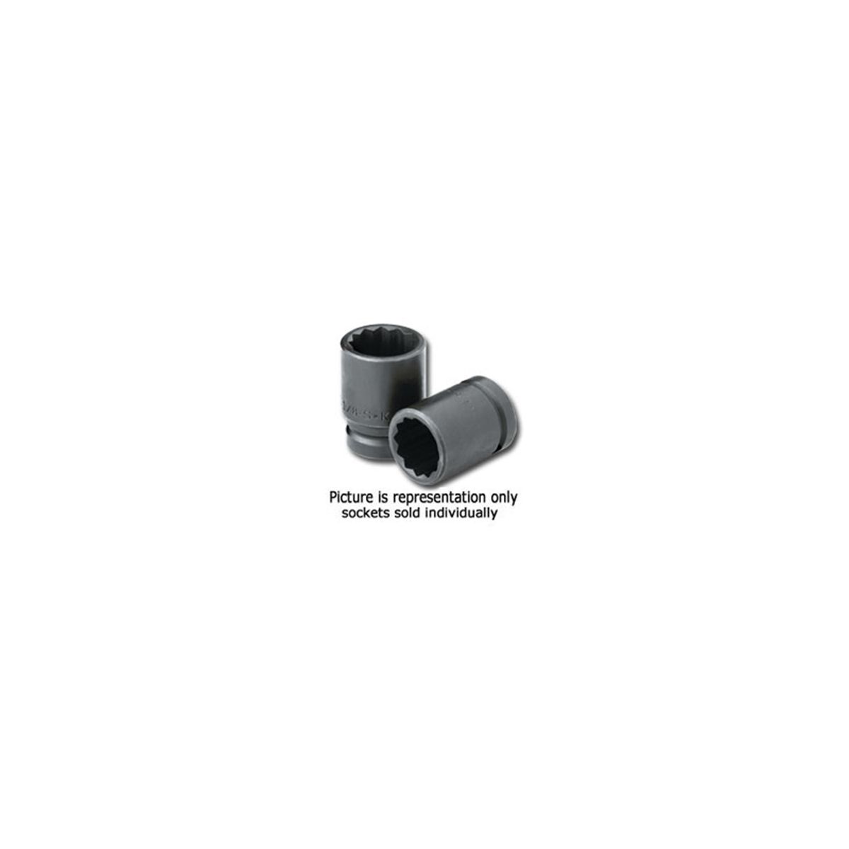 3/4 In Drive 12 Pt Std Thin Wall Fractional Impact Socket - 2 In