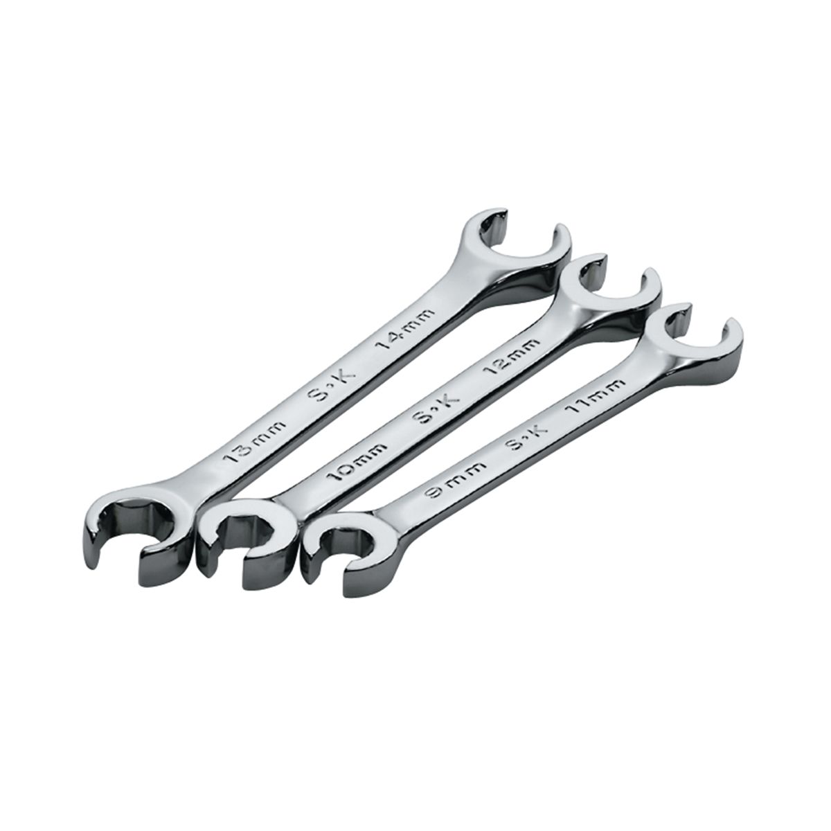SuperKrome Metric Flare Nut Wrench Set - 3 Piece
