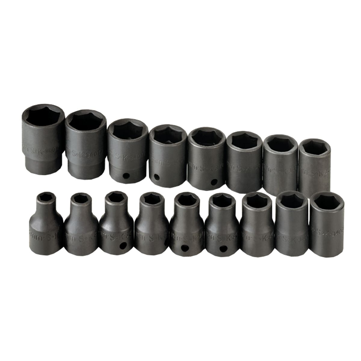 1/2 In Dr Std Metric Impact Socket Set - 17-Pc