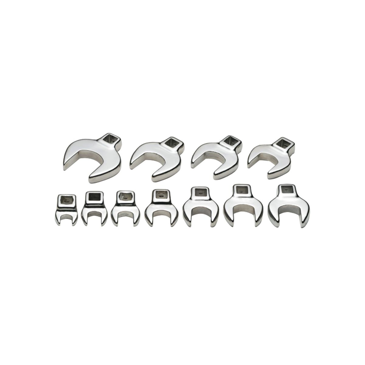 3/8 Inch Drive SAE Fractional Crowfoot Open End Wrench Set 10 Pc