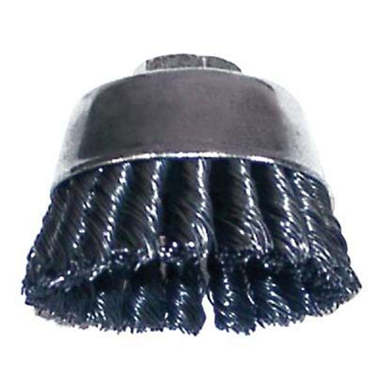 Knotted Wire Cup Brush - Single Row - 3" x 1/2-13 .014 Wire