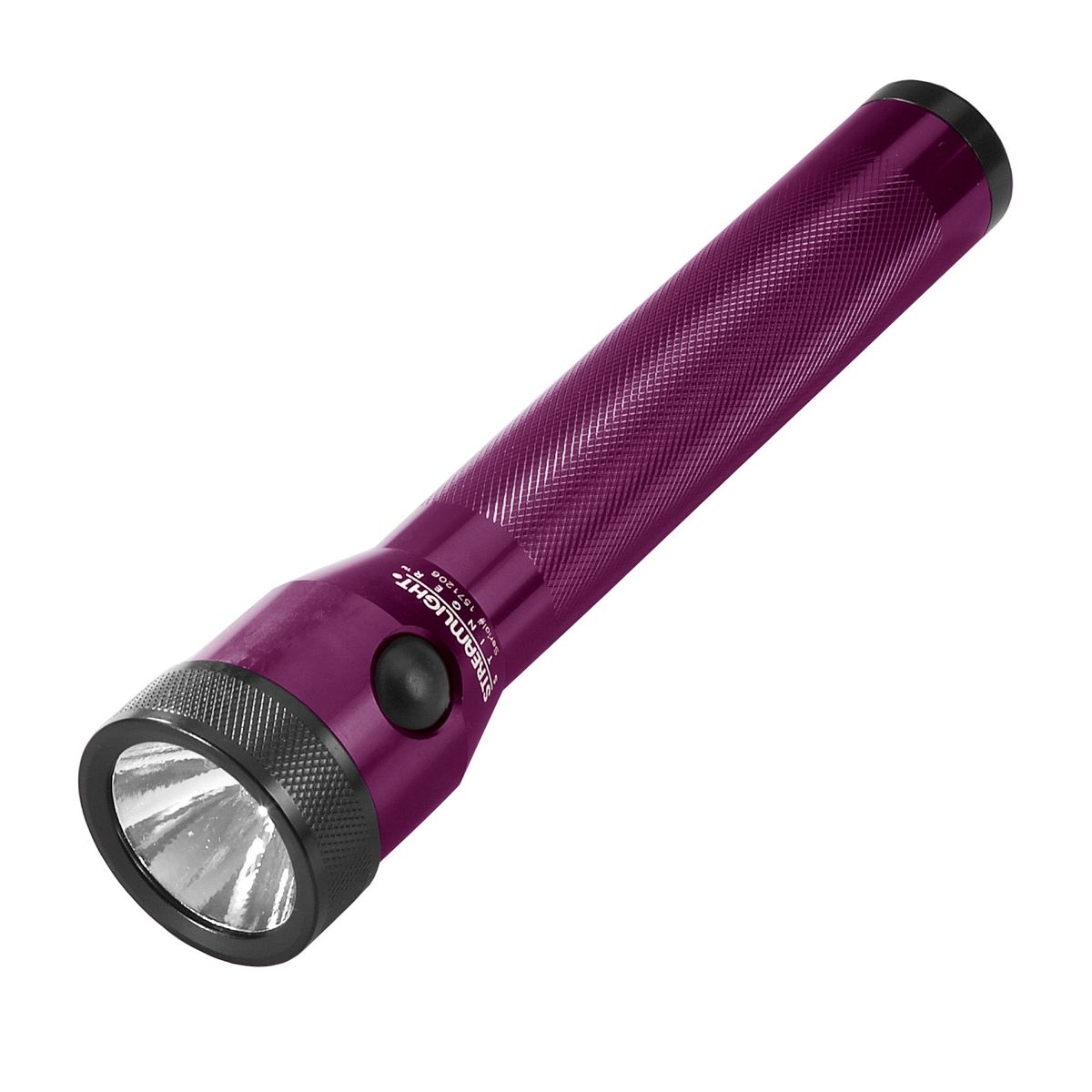 Purple Stinger Rechargeable Flashlight - AC/DC with PiggyBack Ch