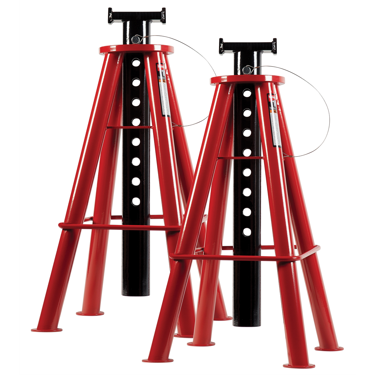 10 TON HIGH HEIGHT PIN TYPE JACK STANDS (PAIR)