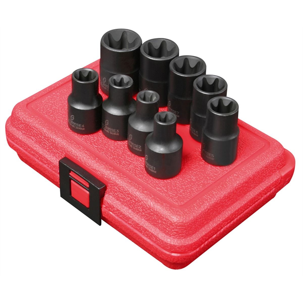 1/2" Drive 9 Piece External Torx Impact Socket Set